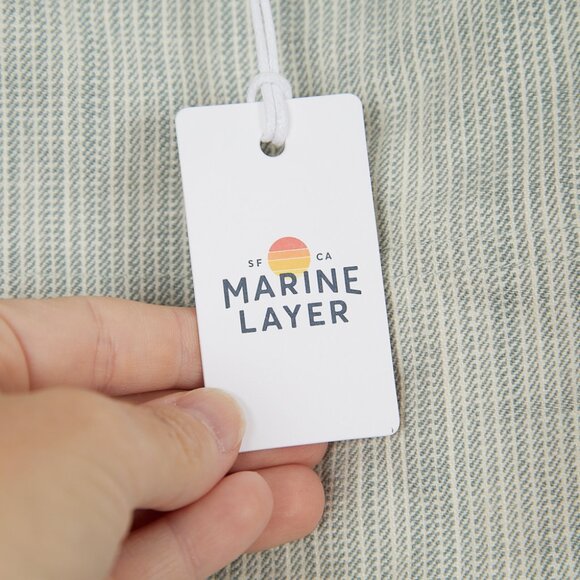 Marine Layer Saturday Beach Short in Green Stripe Men's 2XL NWT - Picture 5 of 7